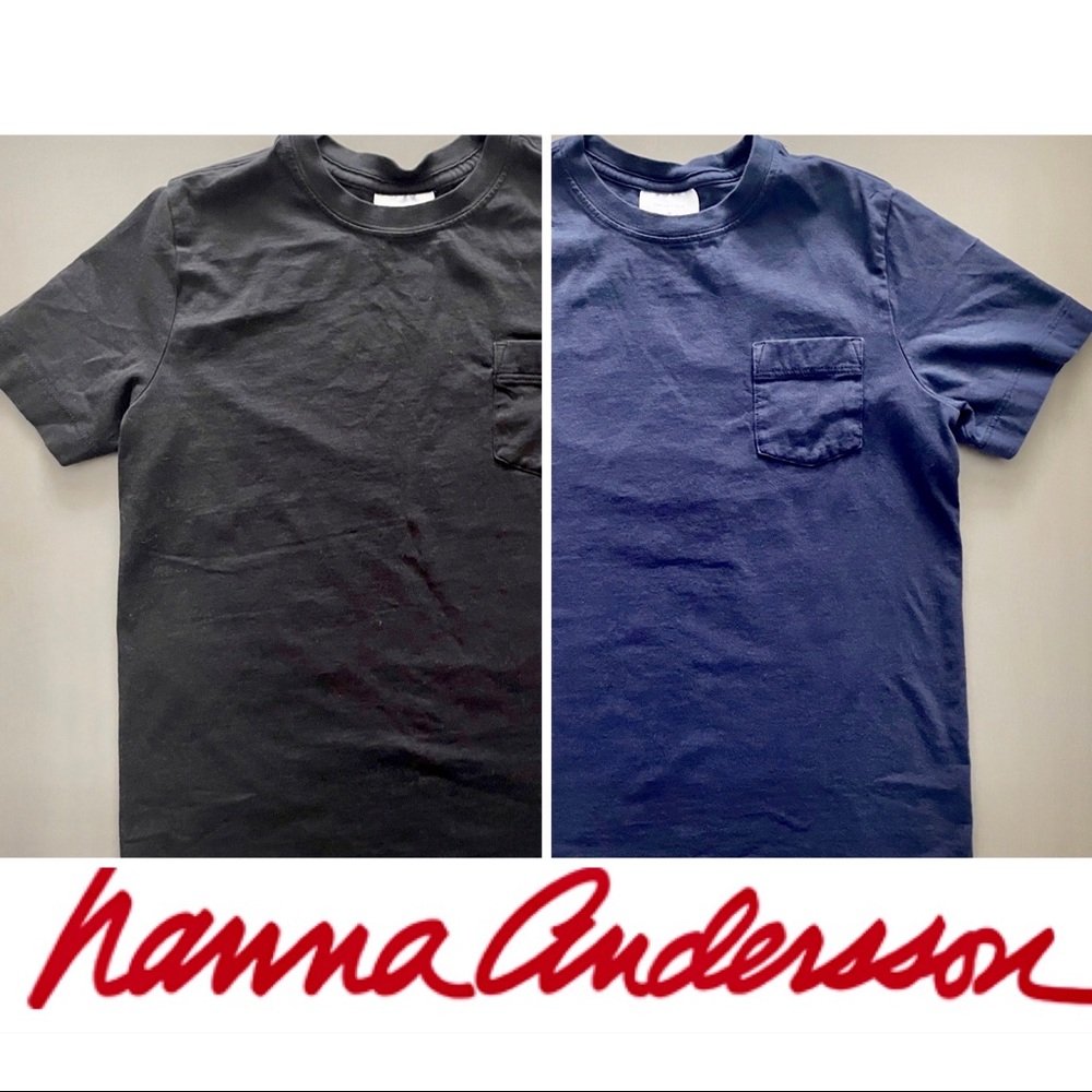 HANNA ANDERSSON Bright Basics Tees Navy & Black